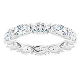 Platinum Oval Lab-Grown Diamond Eternity Band – 5x3 mm Stones - view 3