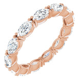 14K Gold Marquise Lab-Grown Diamond Eternity Band – 4.5x2.5 mm Stones - Rose Gold
