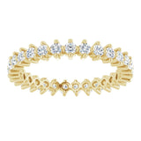 14K Gold Round Lab-Grown Diamond Eternity Band – 1.7 mm Stones - Yellow Gold - view 3