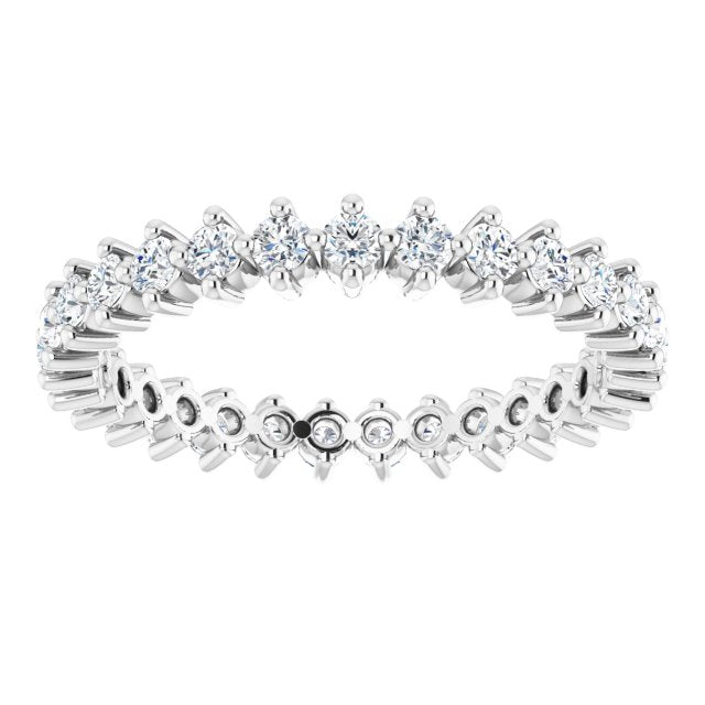 Platinum Round Lab-Grown Diamond Eternity Band – 1.7 mm Stones - view 3