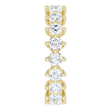 14K Gold Round Lab-Grown Diamond Eternity Band – 3 mm Stones - Yellow Gold - view 4