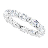 Platinum Oval Lab-Grown Diamond Eternity Band – 5x3 mm Stones - view 5