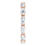 14K Gold Marquise Lab-Grown Diamond Eternity Band – 4.5x2.5 mm Stones - Rose Gold - view 4