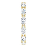 14K Gold Marquise Natural Diamond Eternity Band – 4.5x2.5 mm Stones - Yellow Gold - view 4