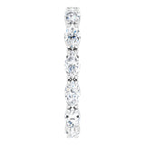 14K Gold Marquise Lab-Grown Diamond Eternity Band – 4.5x2.5 mm Stones - White Gold - view 4