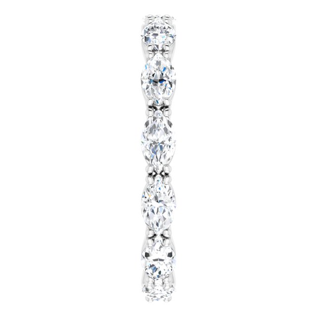 Platinum Marquise Natural Diamond Eternity Band – 4.5x2.5 mm Stones - view 4