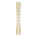 14K Gold Round Lab-Grown Diamond Eternity Band – 1.7 mm Stones - Yellow Gold - view 4