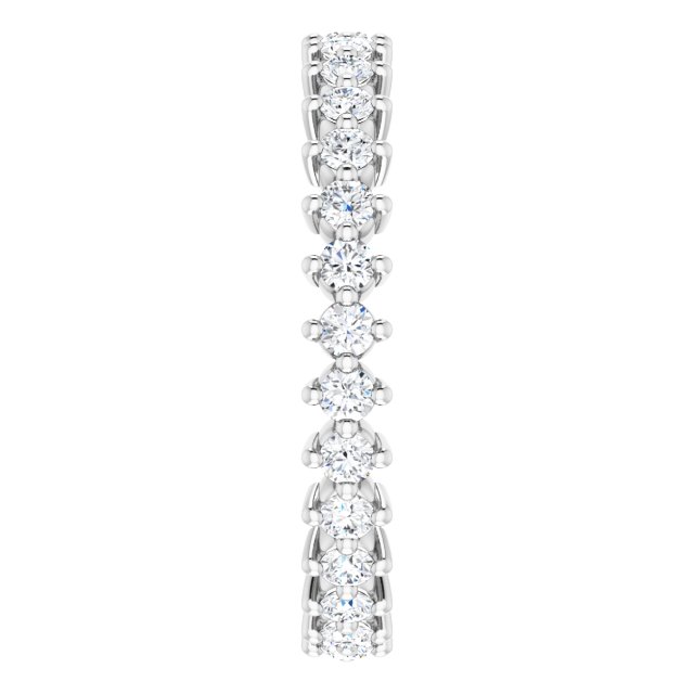 Platinum Round Lab-Grown Diamond Eternity Band – 1.7 mm Stones - view 4