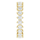 14K Gold Round Lab-Grown Diamond Eternity Band – 2.5 mm Stones - Yellow Gold - view 4