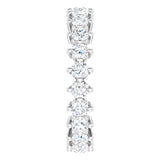 Platinum Round Lab-Grown Diamond Eternity Band – 2.5 mm Stones - view 4