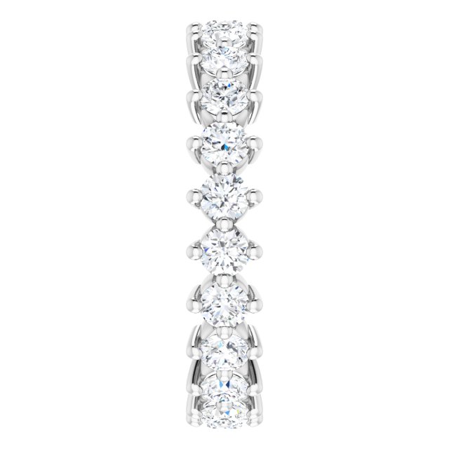 Platinum Round Lab-Grown Diamond Eternity Band – 2.5 mm Stones - view 4