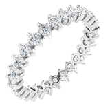 Platinum Round Lab-Grown Diamond Eternity Band – 2 mm Stones