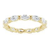 14K Gold Marquise Lab-Grown Diamond Eternity Band – 4.3x2.25 mm Stones - Yellow Gold - view 3