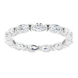 Platinum Marquise Lab-Grown Diamond Eternity Band – 4.3x2.25 mm Stones - view 3