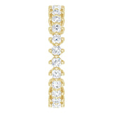 14K Gold Round Lab-Grown Diamond Eternity Band – 2 mm Stones - Yellow Gold - view 4