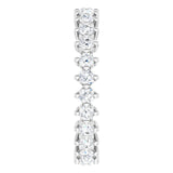 Platinum Round Lab-Grown Diamond Eternity Band – 2 mm Stones - view 4