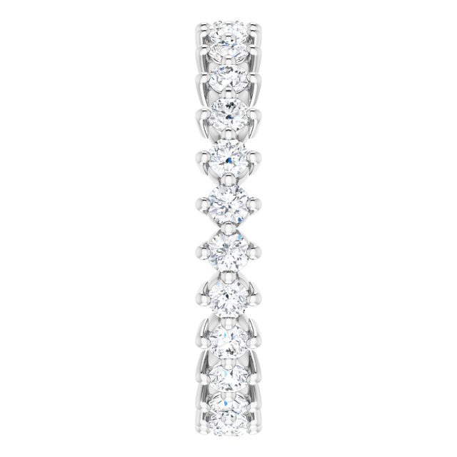 Platinum Round Lab-Grown Diamond Eternity Band – 2 mm Stones - view 4