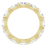 14K Gold Oval Lab-Grown Diamond Eternity Band – 5x3 mm Stones - Yellow Gold - view 2