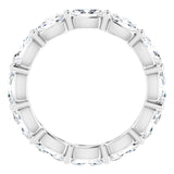 Platinum Oval Lab-Grown Diamond Eternity Band – 5x3 mm Stones - view 2