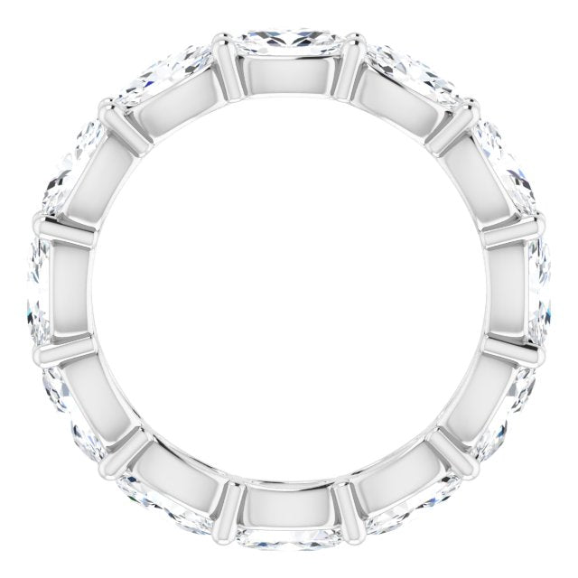 Platinum Oval Lab-Grown Diamond Eternity Band – 5x3 mm Stones - view 2