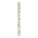 14K Gold Marquise Natural Diamond Eternity Band – 4x2 mm Stones - Yellow Gold - view 4