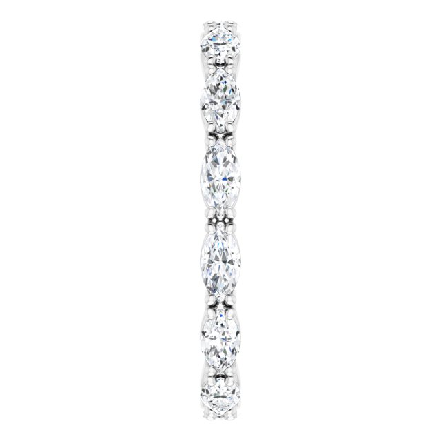 Platinum Marquise Lab-Grown Diamond Eternity Band – 4x2 mm Stones - view 4