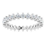 Platinum Round Lab-Grown Diamond Eternity Band – 2 mm Stones - view 3