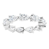 Platinum Pear Lab-Grown Diamond Eternity Band – 5x3 mm Stones - view 3