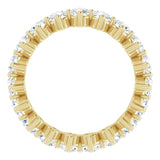 14K Gold Round Lab-Grown Diamond Eternity Band – 3 mm Stones - Yellow Gold - view 2
