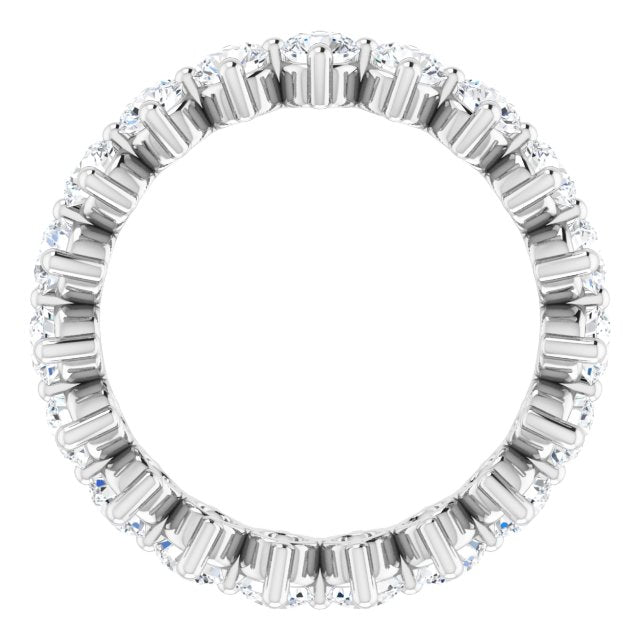 Platinum Round Lab-Grown Diamond Eternity Band – 3 mm Stones - view 2