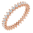 14K Gold Round Lab-Grown Diamond Eternity Band – 1.7 mm Stones - Rose Gold