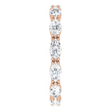 14K Gold Marquise Lab-Grown Diamond Eternity Band – 4.3x2.25 mm Stones - Rose Gold - view 4