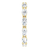 14K Gold Marquise Lab-Grown Diamond Eternity Band – 4.3x2.25 mm Stones - Yellow Gold - view 4