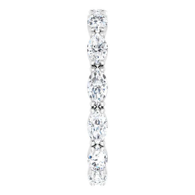 Platinum Marquise Lab-Grown Diamond Eternity Band – 4.3x2.25 mm Stones - view 4