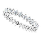 Platinum Round Lab-Grown Diamond Eternity Band – 2 mm Stones - view 5