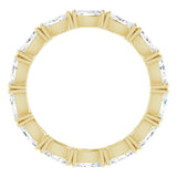 14K Gold Marquise Natural Diamond Eternity Band – 4x2 mm Stones - Yellow Gold - view 2