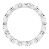 Platinum Marquise Natural Diamond Eternity Band – 4x2 mm Stones - view 2