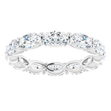 Platinum Oval Lab-Grown Diamond Eternity Band – 5x3 mm Stones - view 3