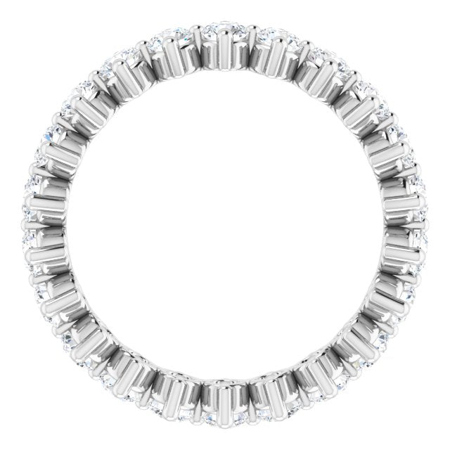 Platinum Round Lab-Grown Diamond Eternity Band – 2.5 mm Stones - view 2