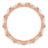 14K Gold Marquise Lab-Grown Diamond Eternity Band – 4.3x2.25 mm Stones - Rose Gold - view 2