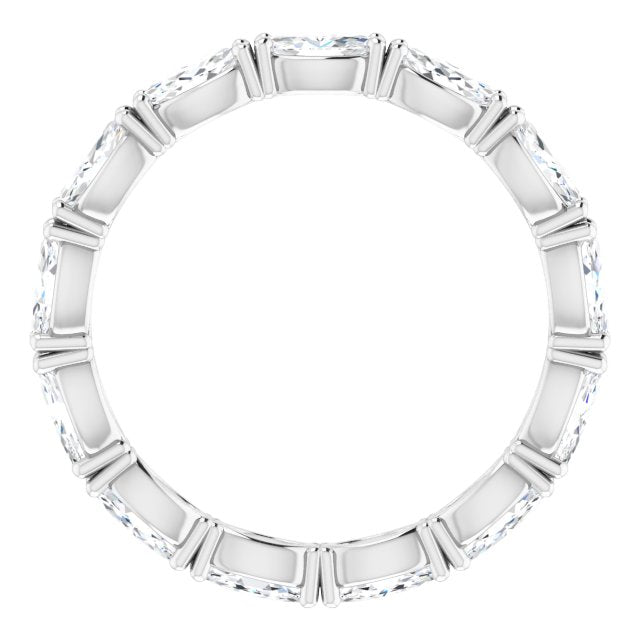 14K Gold Marquise Lab-Grown Diamond Eternity Band – 4.3x2.25 mm Stones - White Gold - view 2