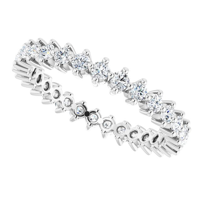 Platinum Round Lab-Grown Diamond Eternity Band – 1.7 mm Stones - view 5