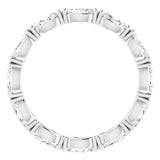 Platinum Marquise Natural Diamond Eternity Band – 4.5x2.5 mm Stones - view 2