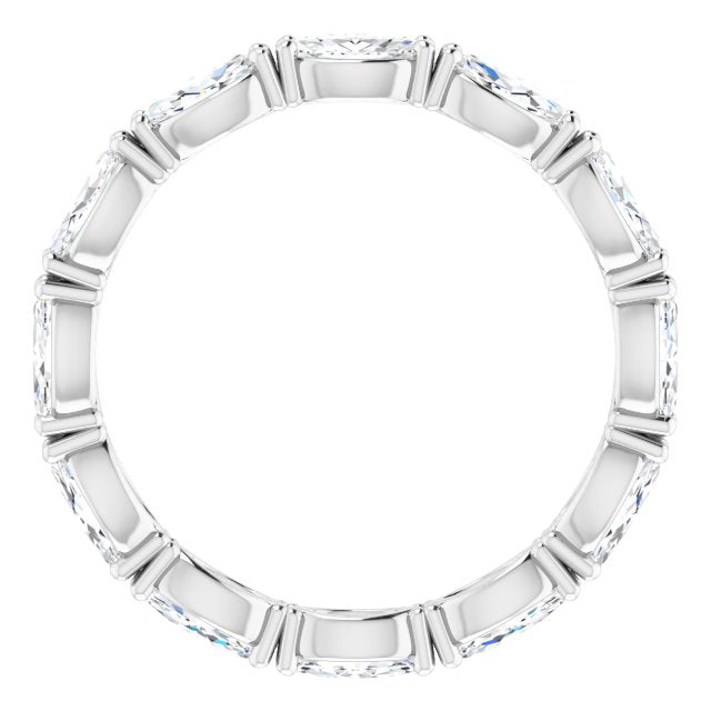 Platinum Marquise Natural Diamond Eternity Band – 4.5x2.5 mm Stones - view 2