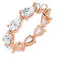 14K Gold Pear Lab-Grown Diamond Eternity Band – 5.5x3.5 mm Stones - Rose Gold