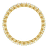 14K Gold Round Lab-Grown Diamond Eternity Band – 1.7 mm Stones - Yellow Gold - view 2