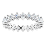 Platinum Round Lab-Grown Diamond Eternity Band – 2.5 mm Stones - view 3
