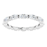 Platinum Marquise Lab-Grown Diamond Eternity Band – 4x2 mm Stones - view 3