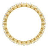 14K Gold Round Lab-Grown Diamond Eternity Band – 2 mm Stones - Yellow Gold - view 2
