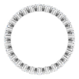 Platinum Round Lab-Grown Diamond Eternity Band – 2 mm Stones - view 2